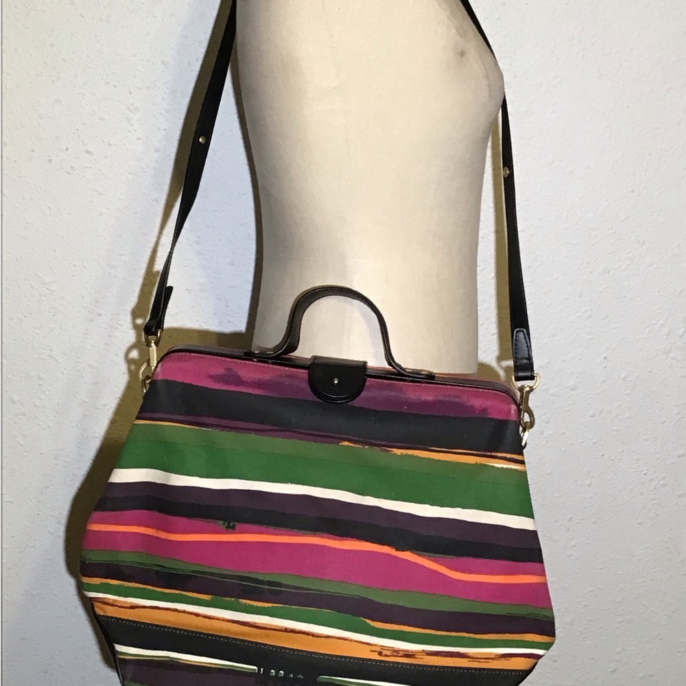 Kate Spade Saturday Sunset Stripe Bowler Satchel bag - Picture 3 of 9